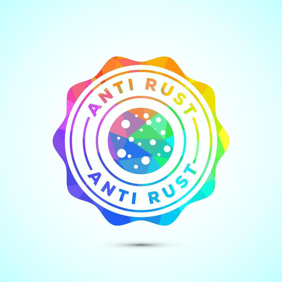 Anti rust icon design illustration in low poly style vector