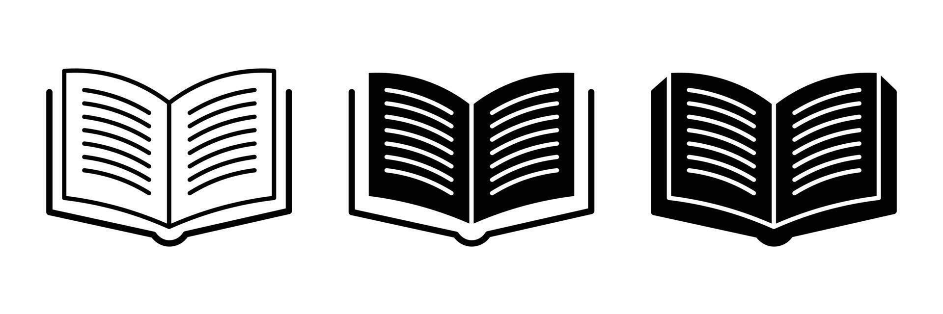 Book icon symbol line, fill, and color icon for graphic and web design collection vector