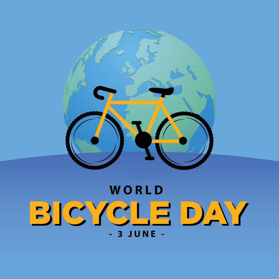 World Bicycle Day on March 3rd vector