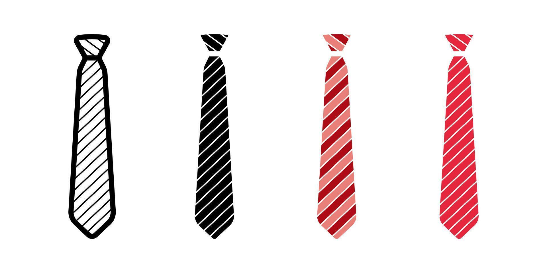 Tie icon set. tie business Symbol. Necktie sign. for mobile concept and web design. illustration on white background vector