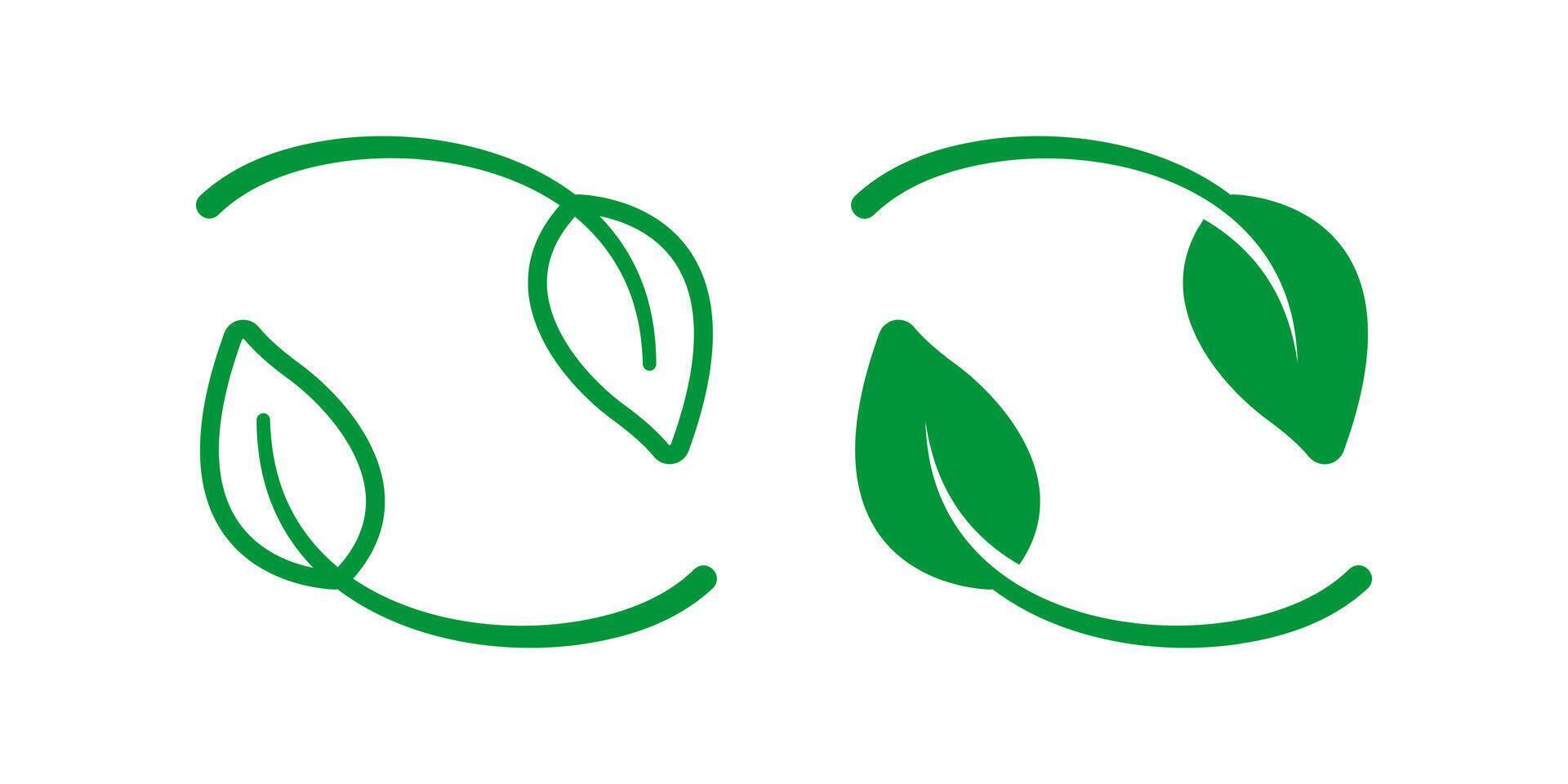 Set of leaf icons. for mobile concept and web design. illustration on white background vector