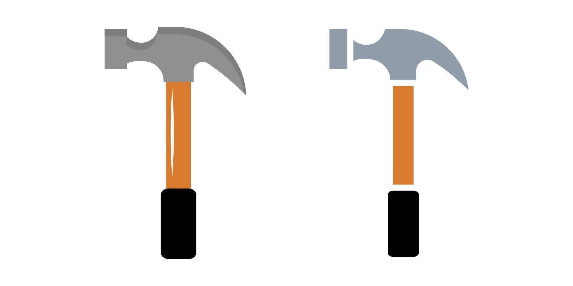 hammer icon set. for mobile concept and web design on white background vector