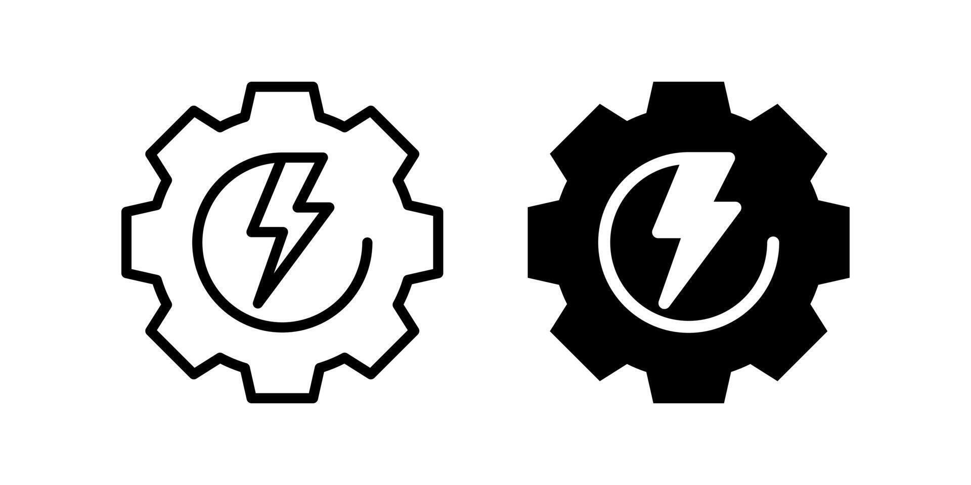 Electricity icon set. for mobile concept and web design on white background vector