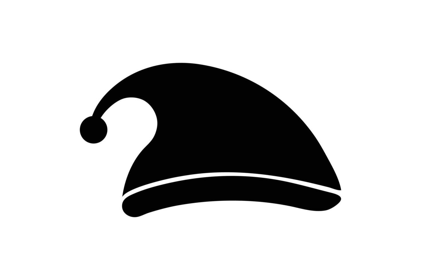 Silhouette art illustration of a Christmas hat vector