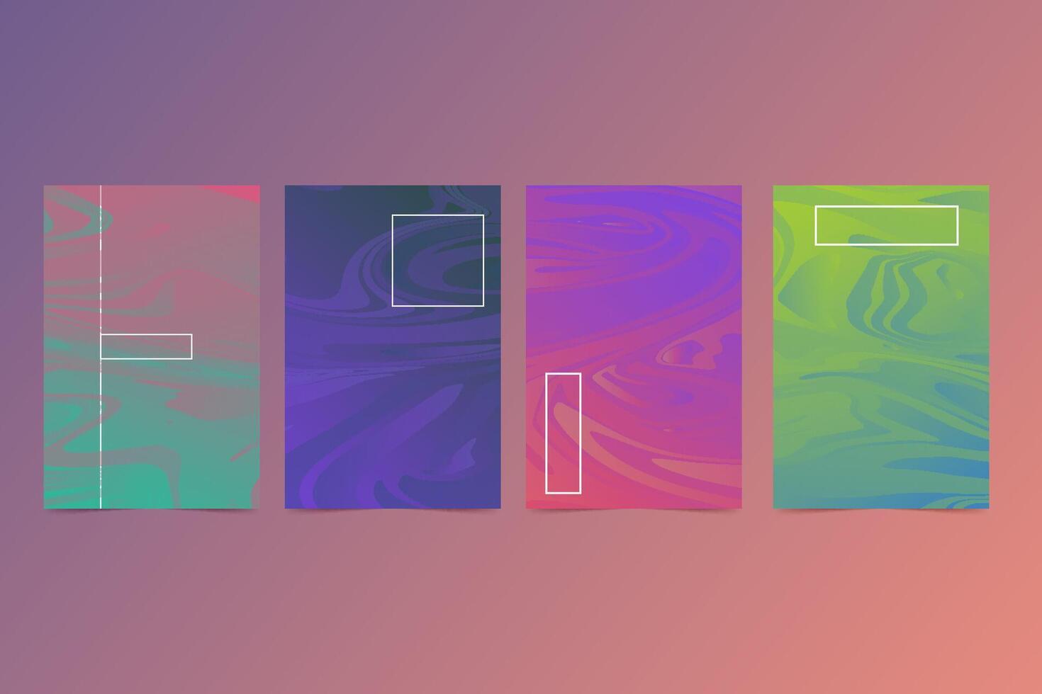 colorful psychedelic abstract unique liquid cover collection vector
