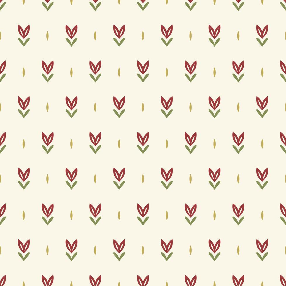 Simple seamless pattern with stylized flowers. Cute background for nursery, textiles, wallpapers, craft projects. vector