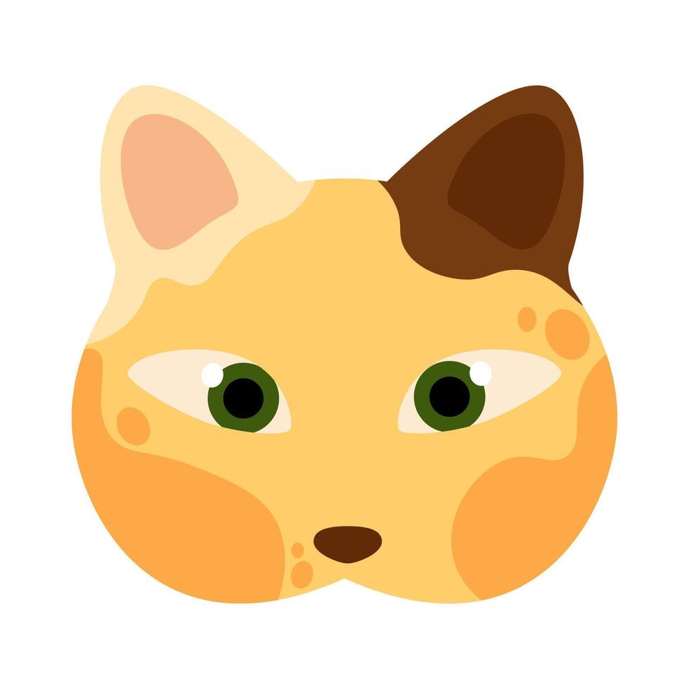 Red cat with spots quadrober mask vector