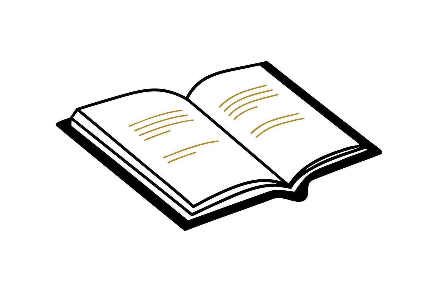 Line Art Icon Set Notebook with Spiral and Blank Pages, Illustration for Stationery, School Supplies, and Office Work. vector