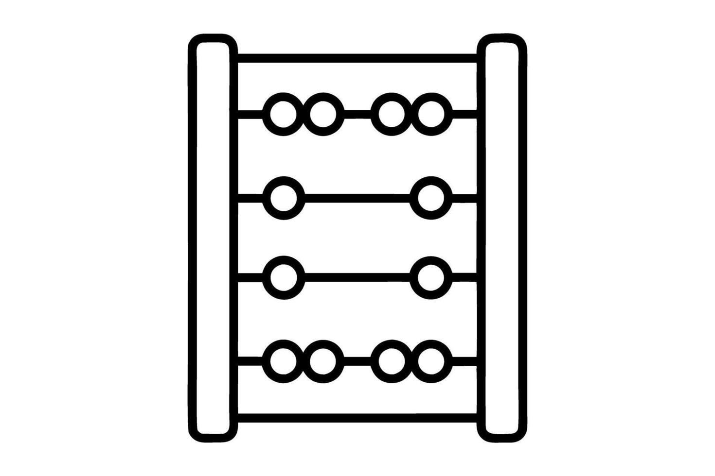 Collection of minimalist line art abacus illustrations, ideal for educational concepts and vintage learning tools, line art icon set vector