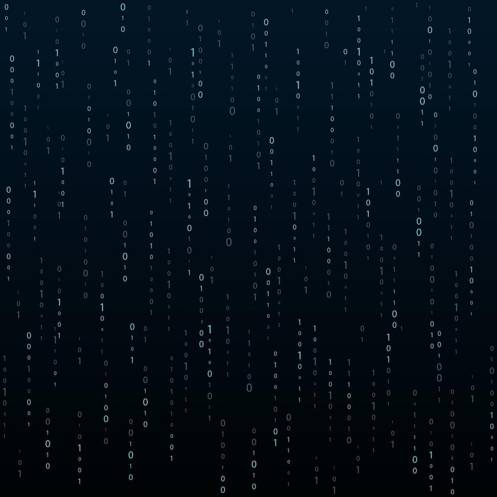 Stream binary code. Binary code matrix. Computer matrix. Numbers on screen. Binary code. Graphic data, decryption, algorithm, encryption element. vector
