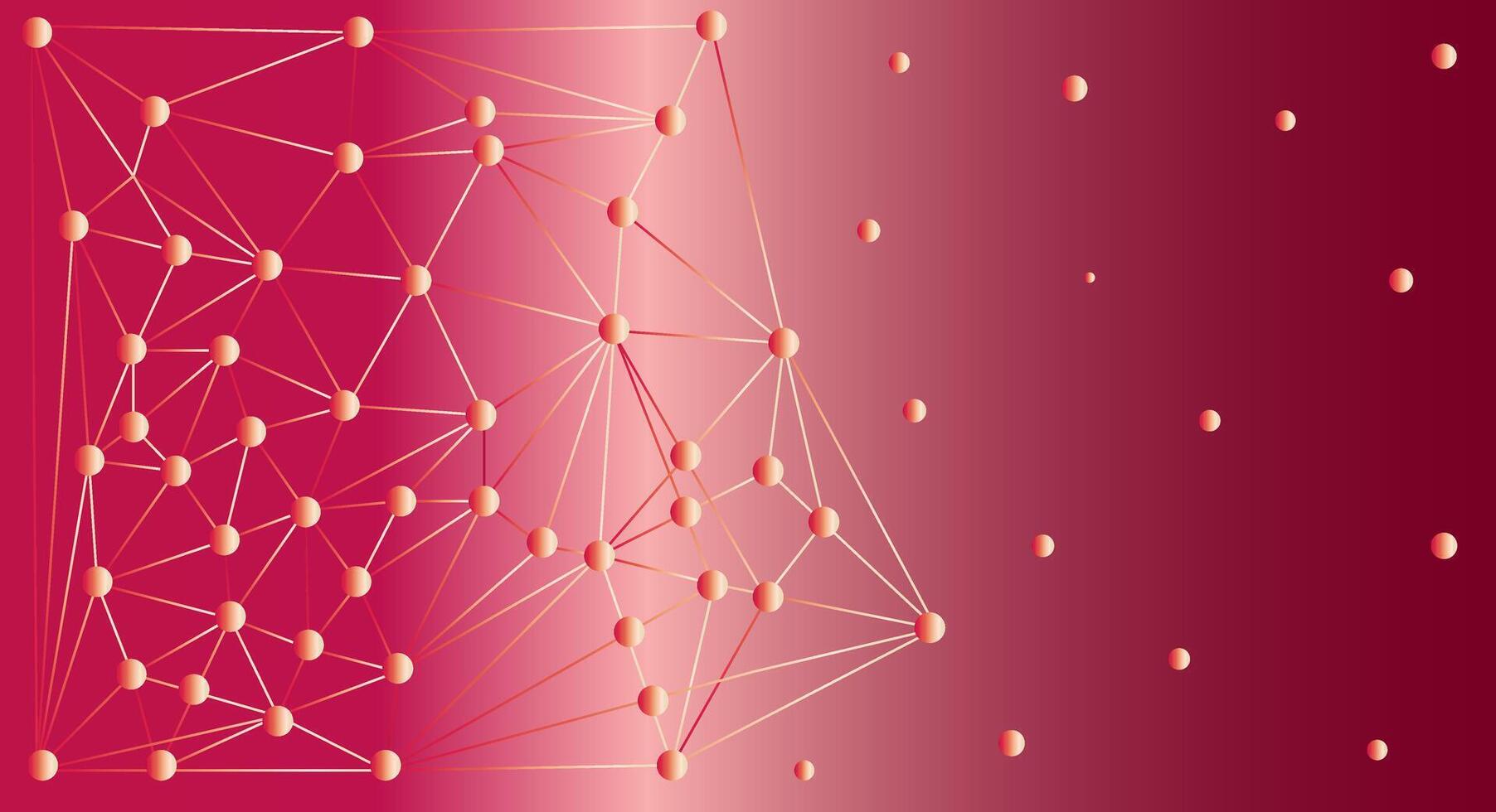 Abstract Network Connections on Gradient Background vector