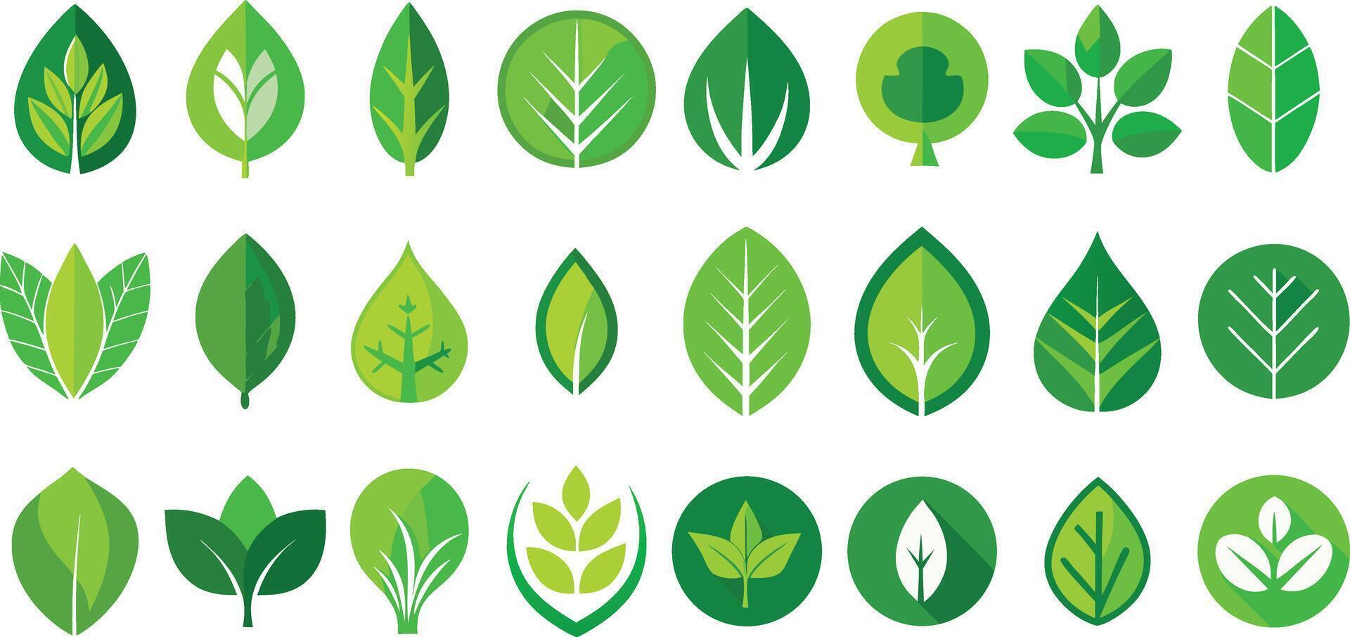 Nature Inspired Leaf Elements for Modern UI and UX Design vector