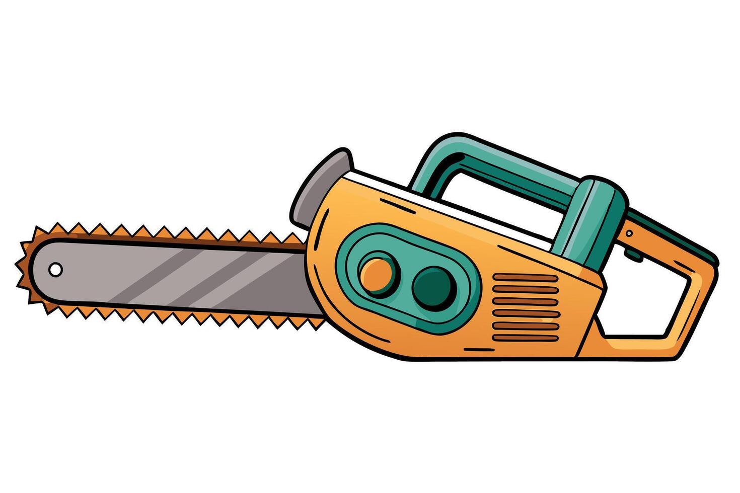 electric saw for home repairs and construction, tools for Labor Day or Labour Day activities vector
