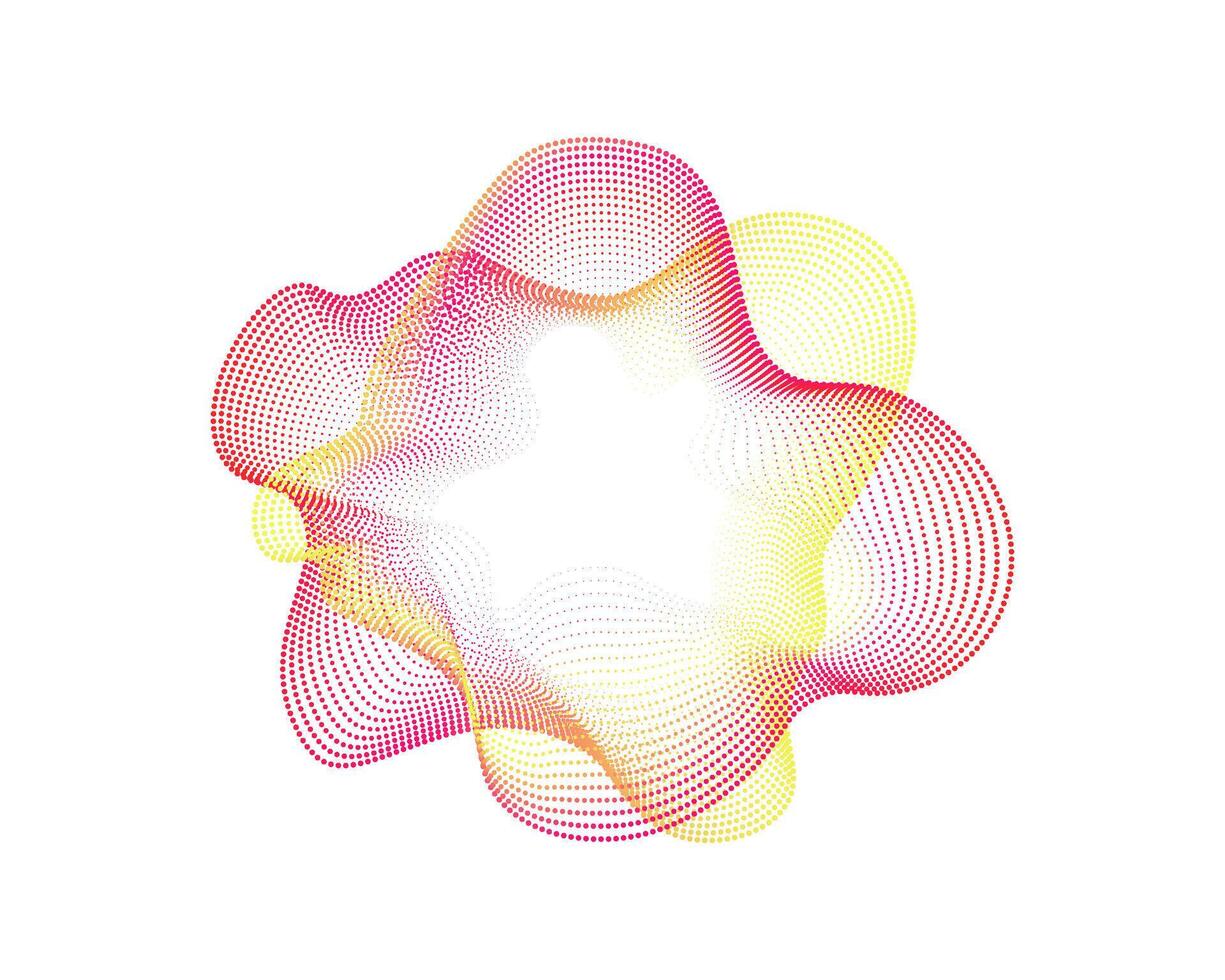 Collection of colorful neon sound dots waves. Sound curve, radio frequency spectrum lines for equalizer . Colorful spectrum for music poster and banner. illustration. vector