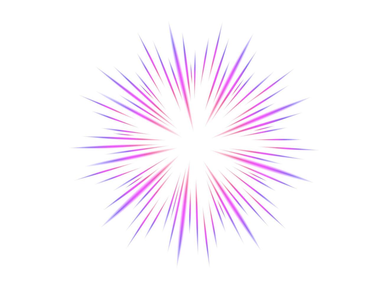Comic blur rainbow, motion lines with radial focus for high energy effects Graphic high speed explosion. Comic High Speed Ray, design for manga and anime schedule . vector