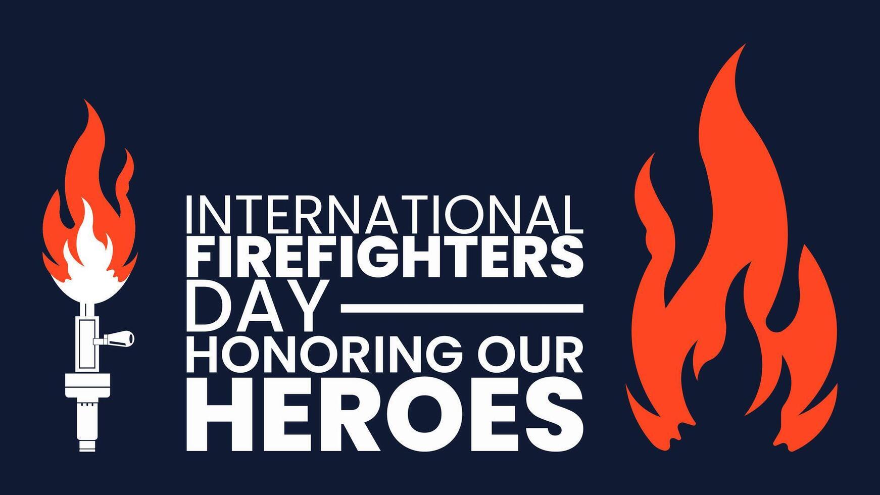 Courage. Commitment. Community. Celebrating Firefighters' Day vector