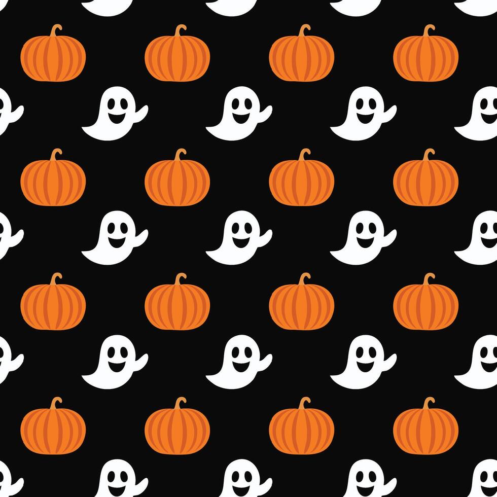 Halloween ghost pattern design vector