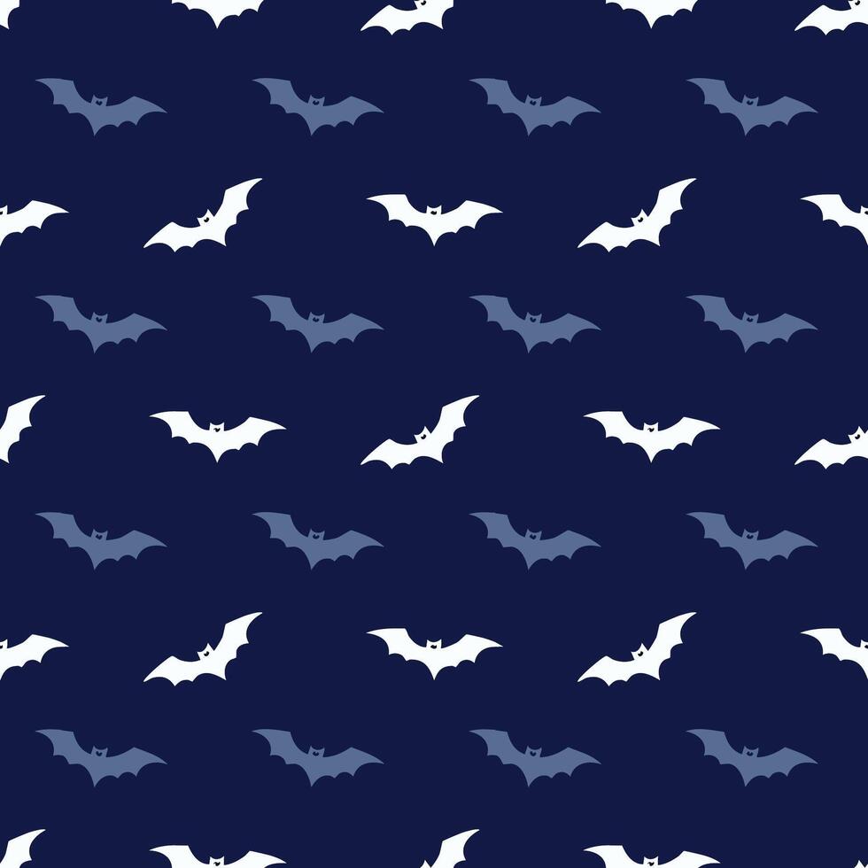 Halloween bat flat style pattern vector