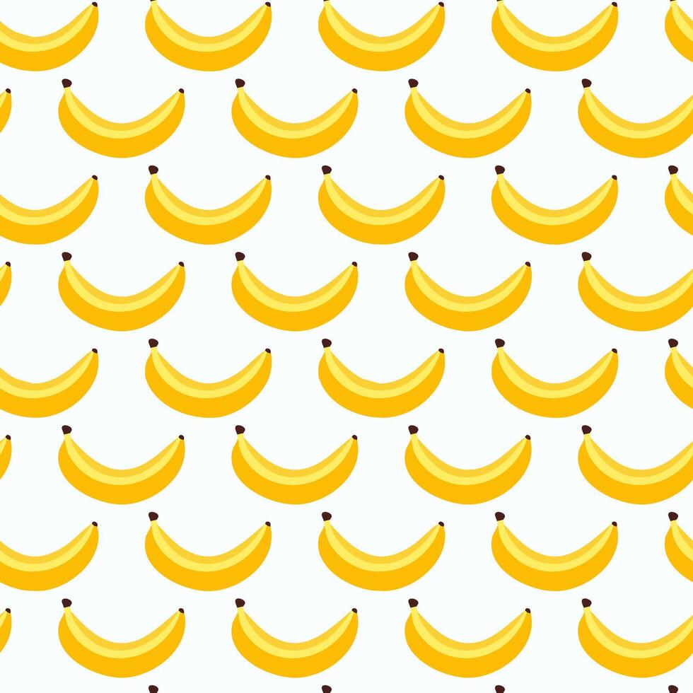 Yellow banana fruit pattern background illustration vector