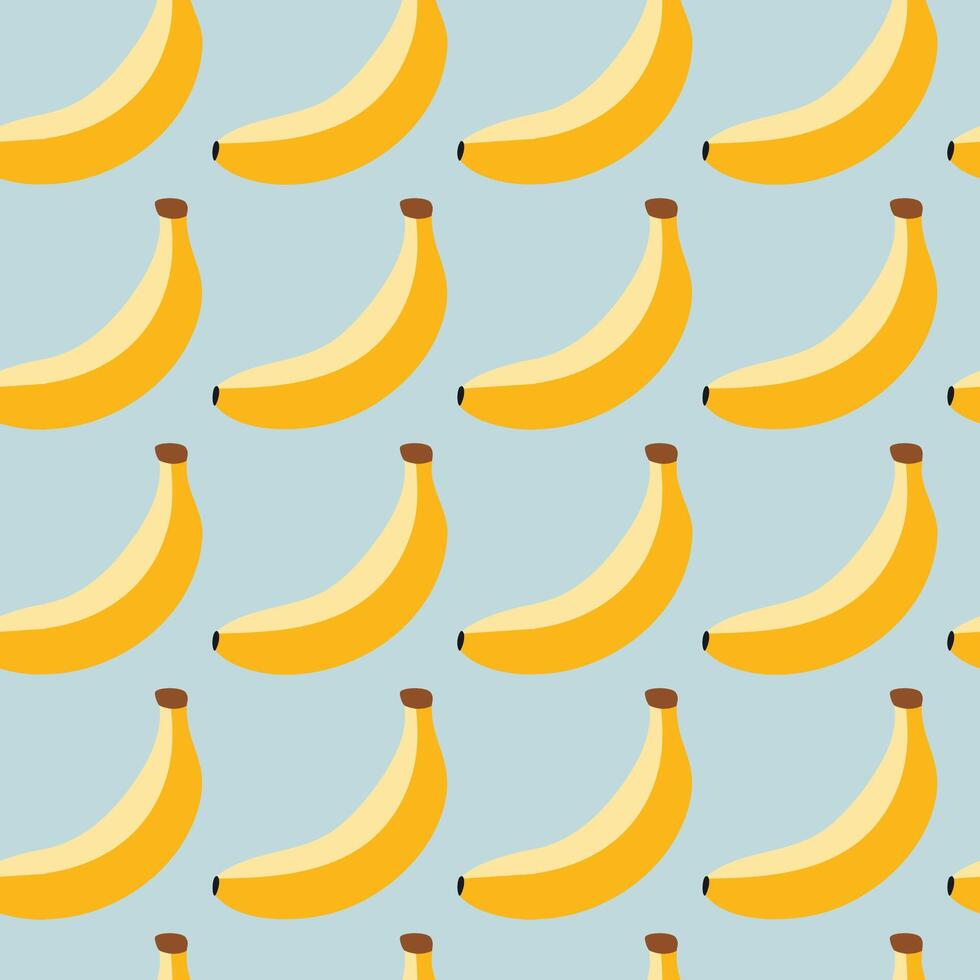 Seamless pattern with bananas background. Yellow banana fruits illustration vector