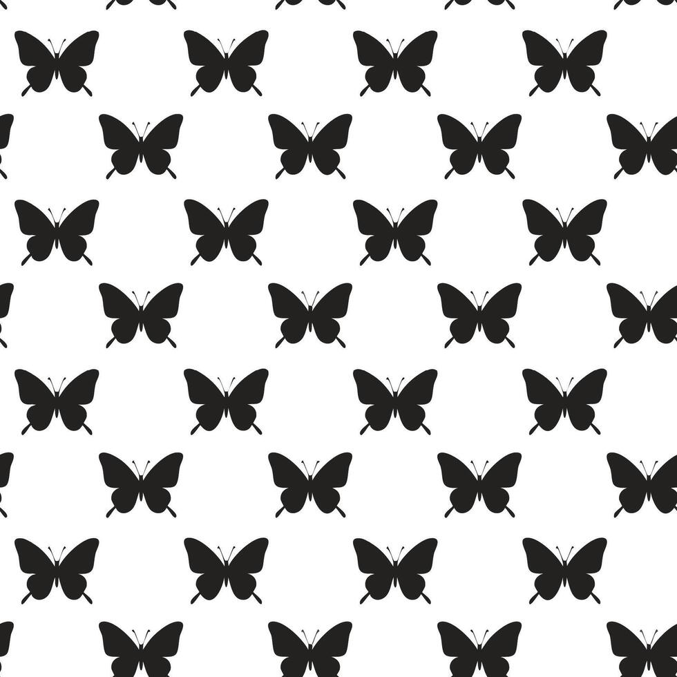 Butterfly silhouette pattern vector