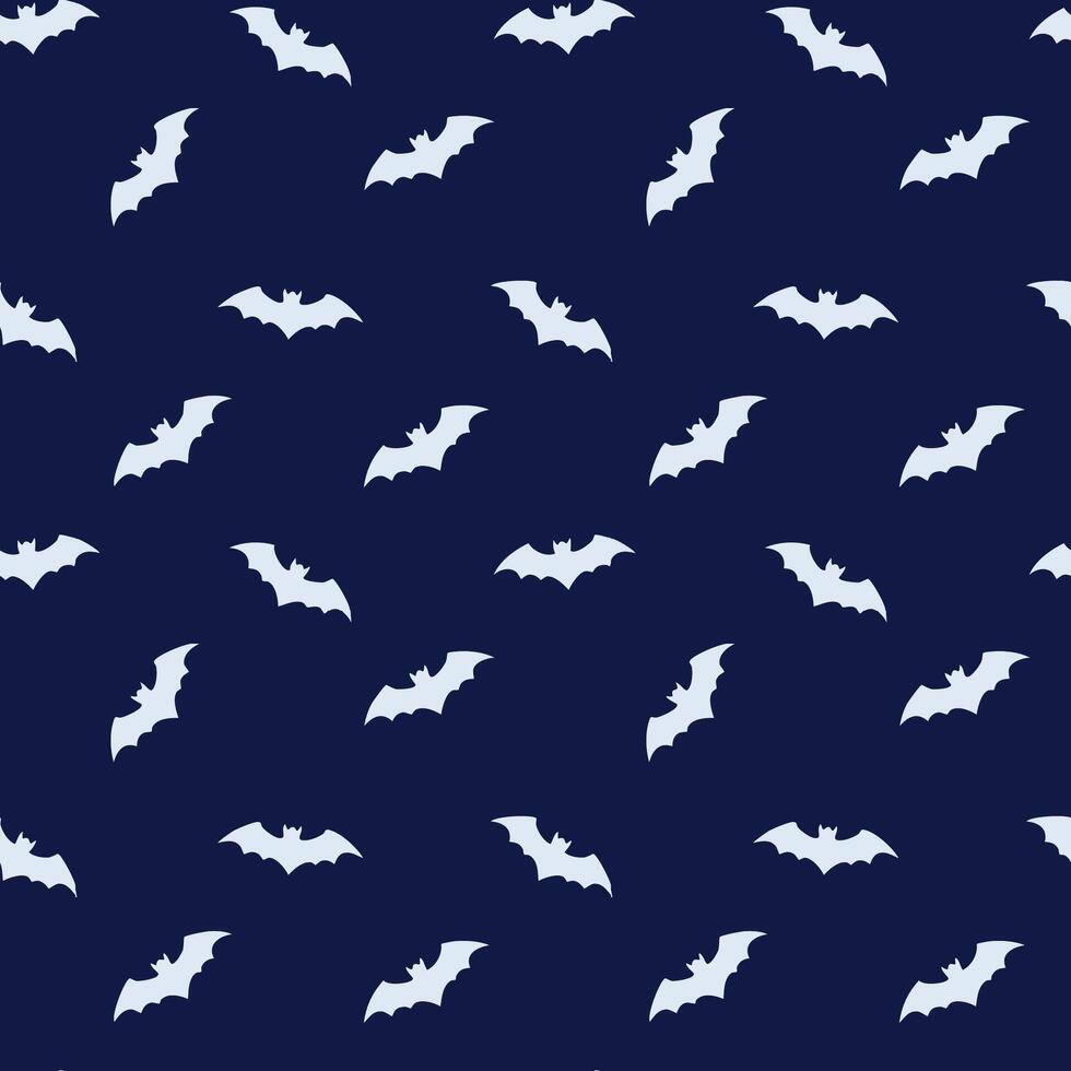 Halloween bat flat style monochrome minimalist pattern vector