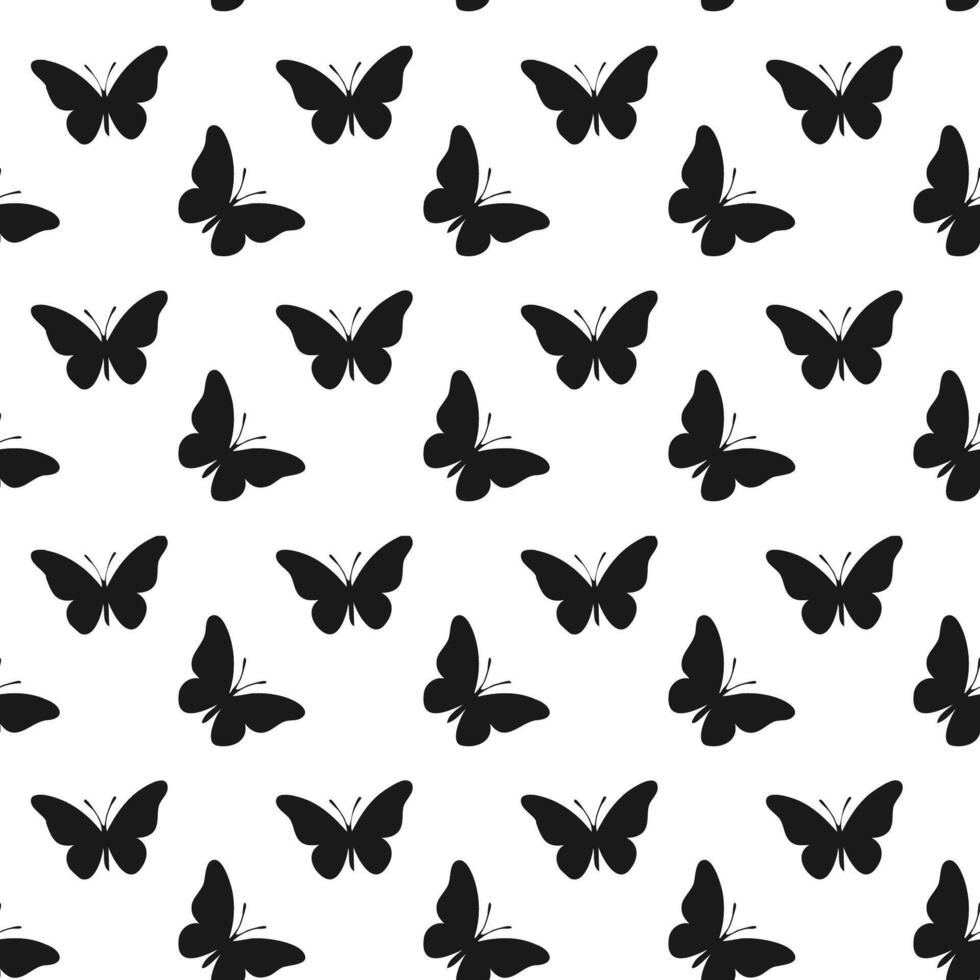 Butterfly silhouette pattern design vector
