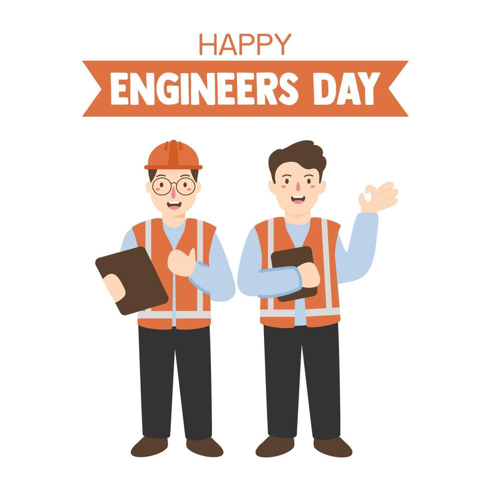 World Engineers Day, Civil Engineer, Electrical engineer vector