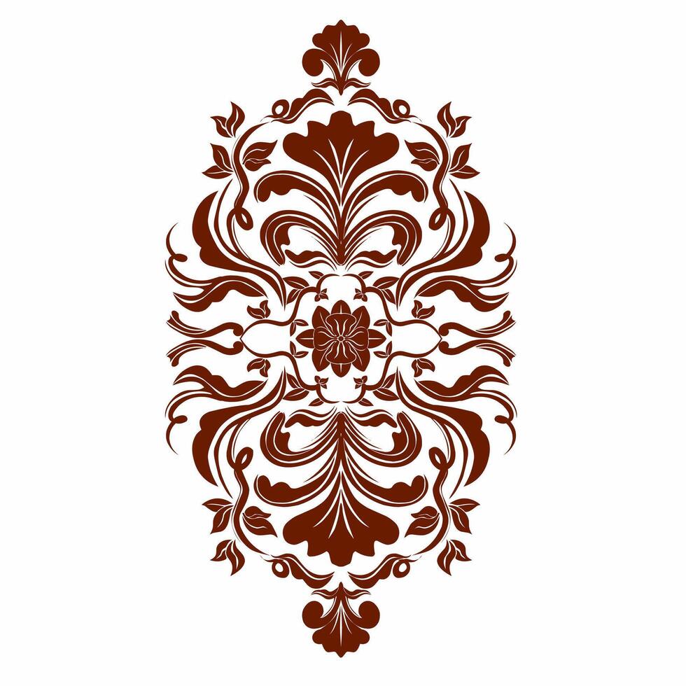 a brown and white floral vector