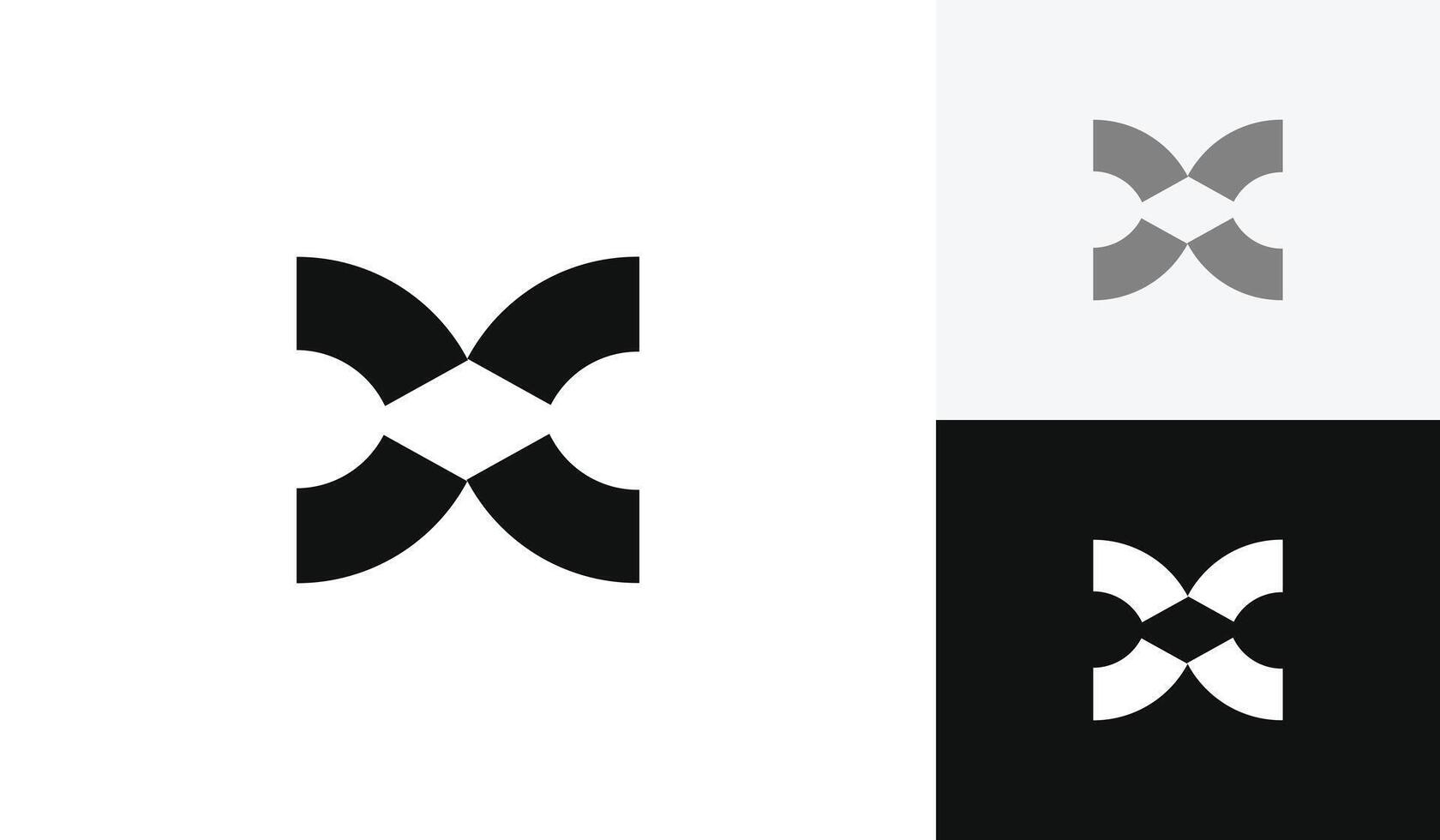 Modern simple letter X initial monogram logo design vector