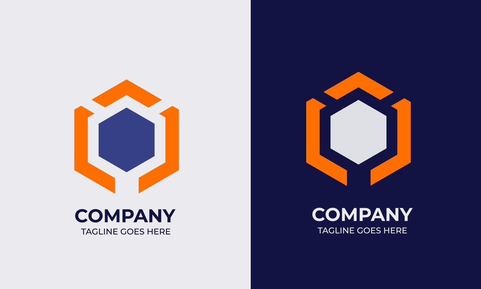 Tech hexagon logo crafted for modern, digital, and innovative brands vector