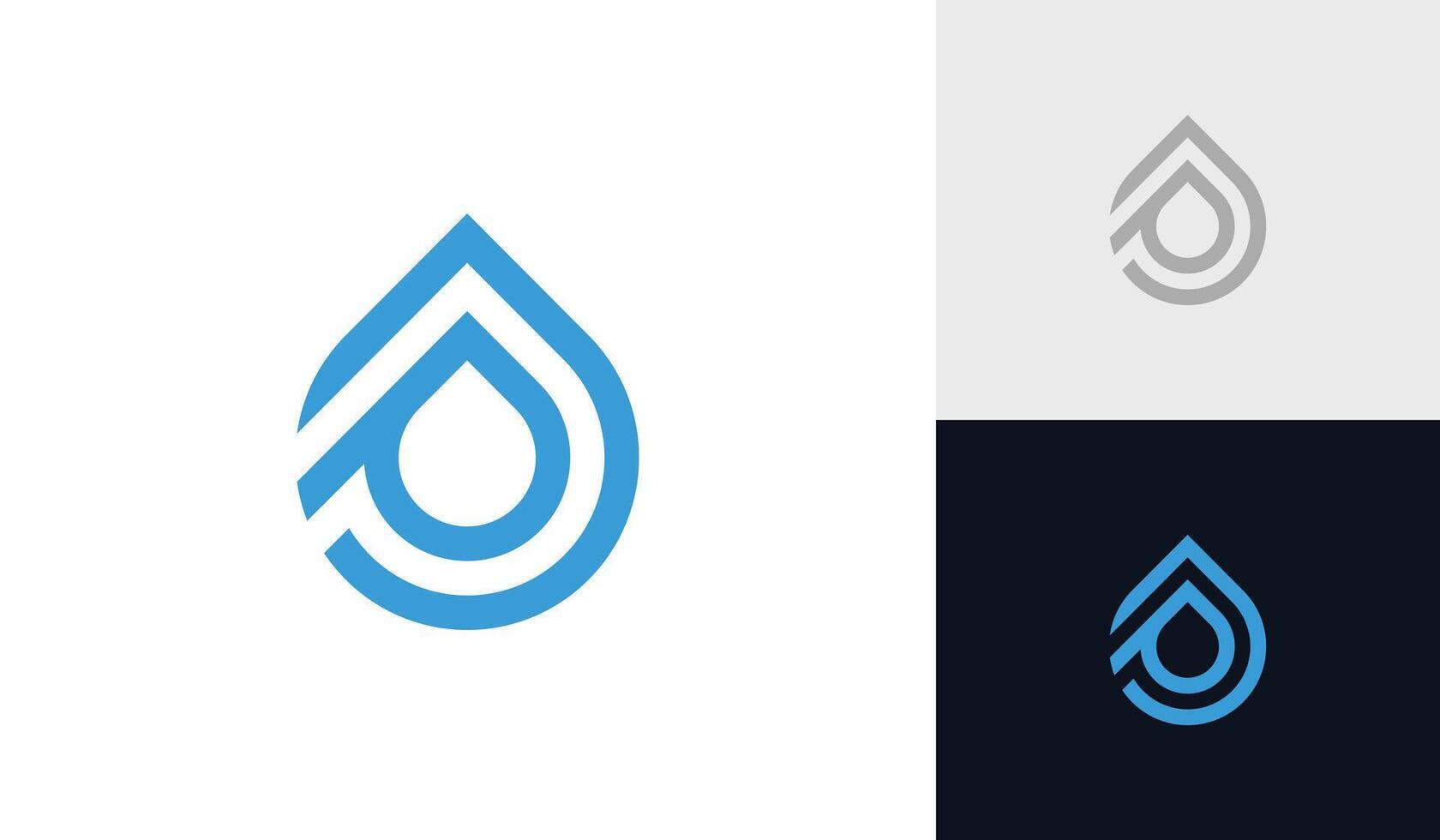 Letter JP water drop initial monogram logo design vector