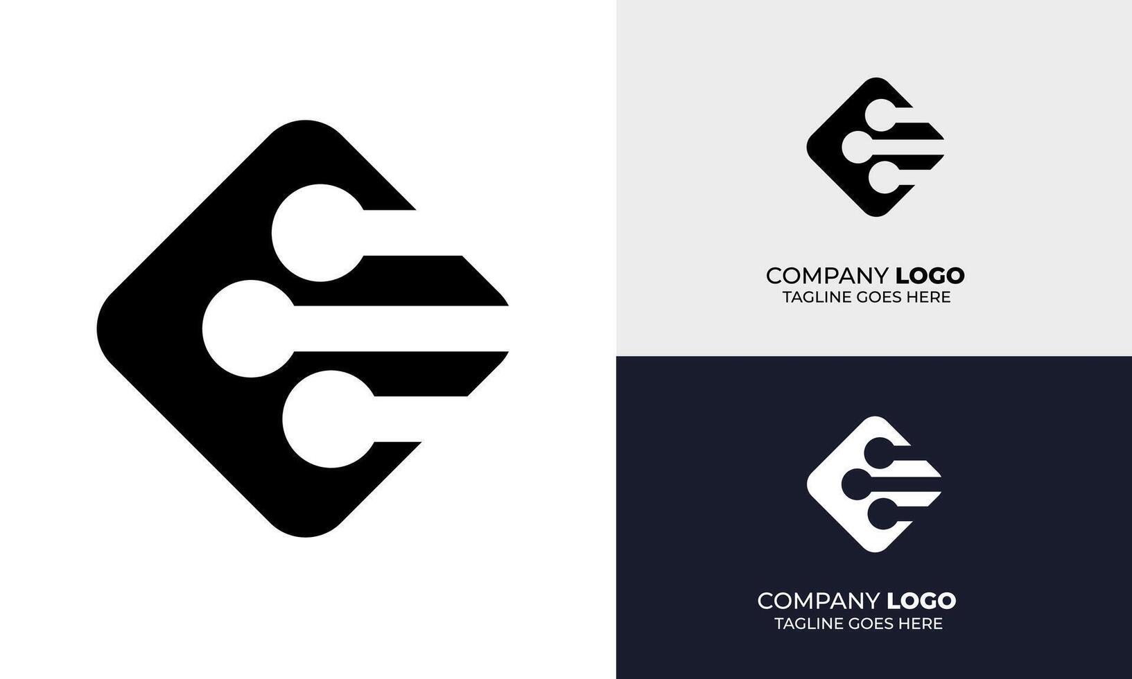Minimalist Black and White Abstract Logo for Elegant Brand Style vector