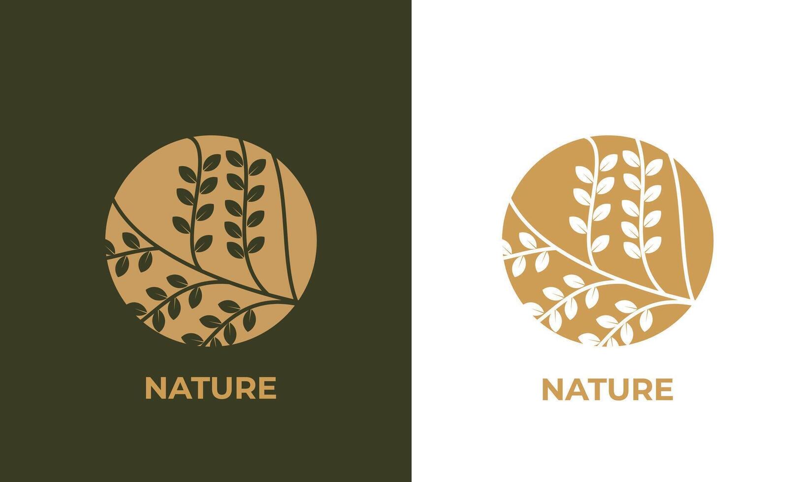 Eco-Friendly Natural Logo for Sustainable Design Themes vector