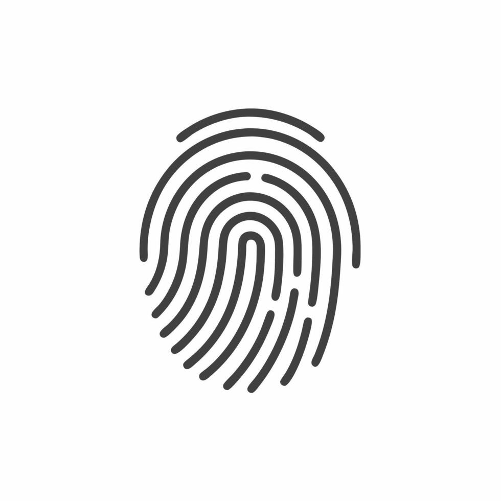 Fingerprint icon, illustration, isolated on white background vector