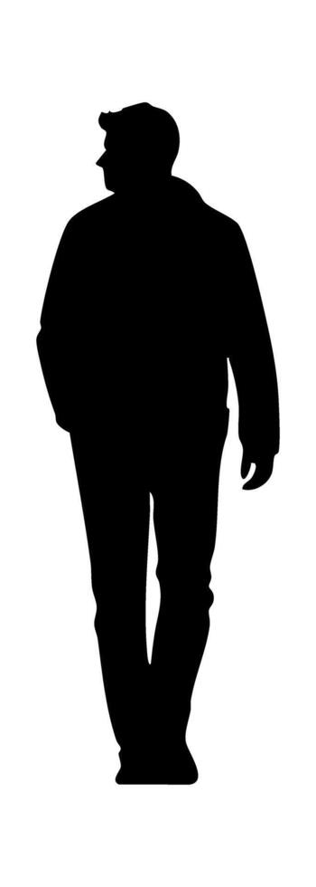 Silhouette of a man walking vector