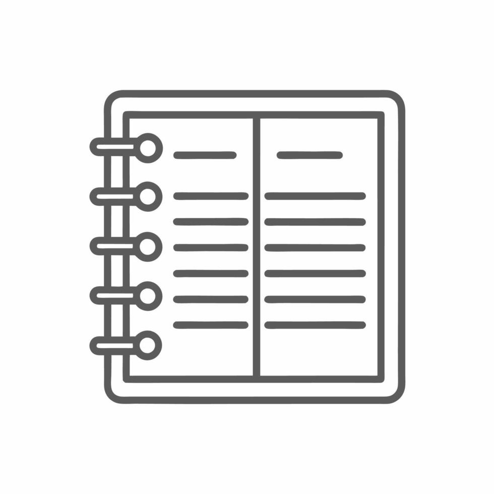 A notebook with a pen and paper on it vector