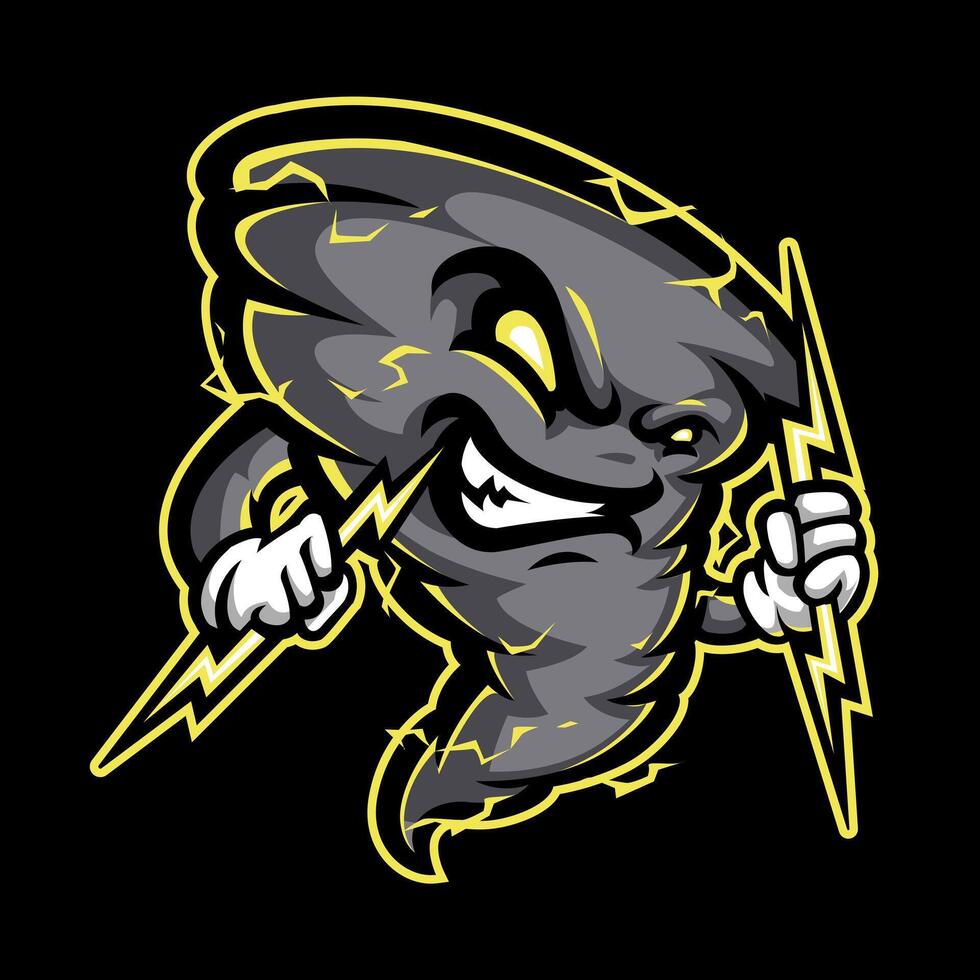 The Twister handling Storm Logo Concept vector