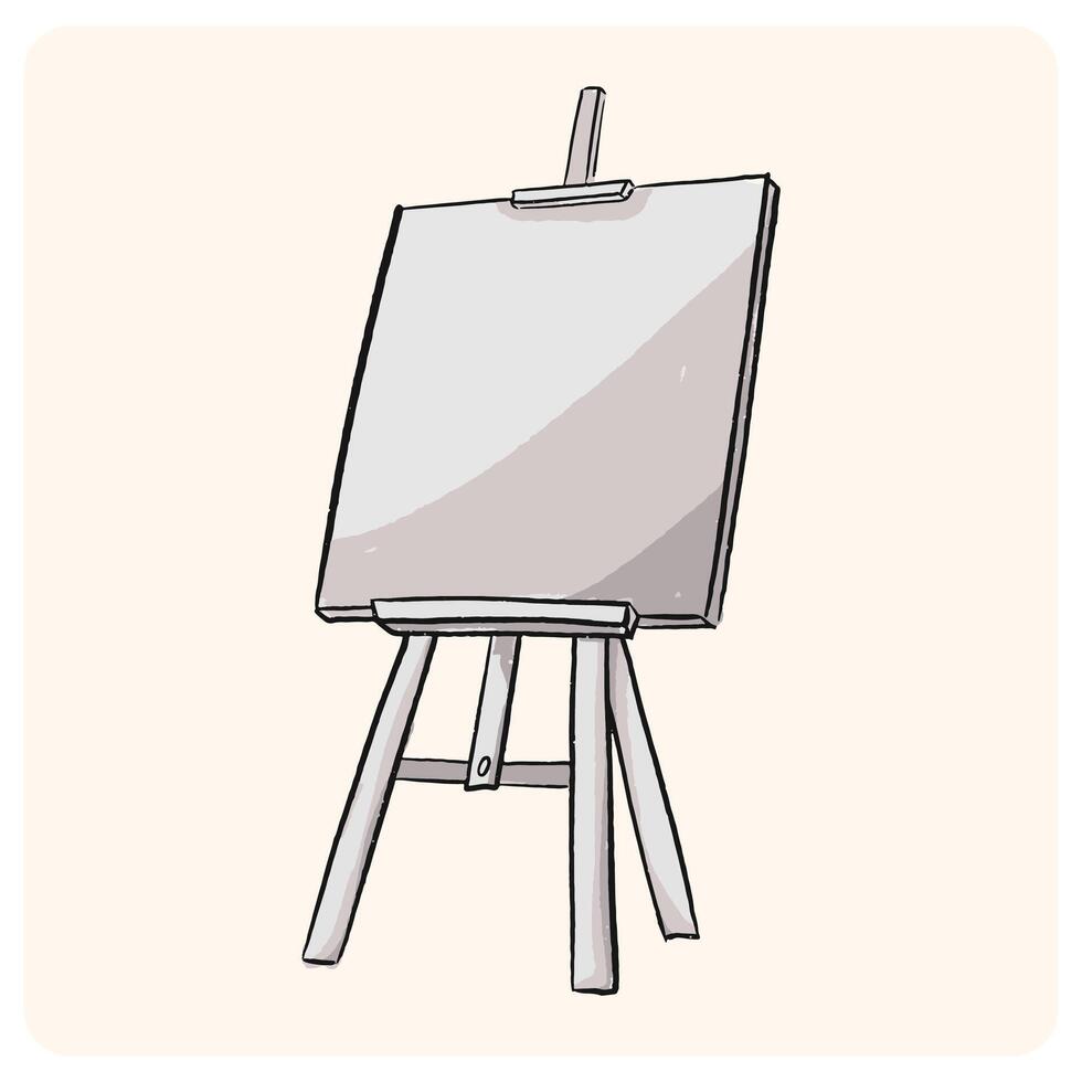 Hand-Drawn Canvas Stand vector