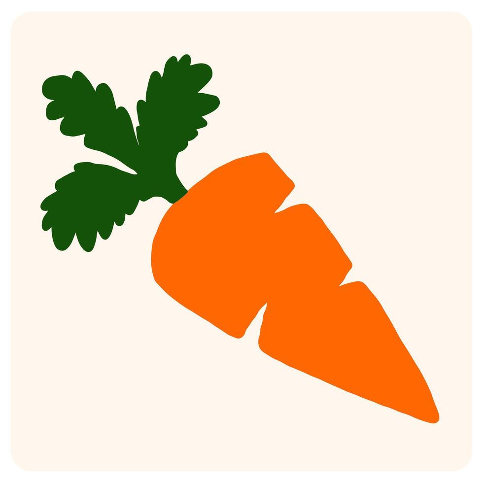 Carrot Silhouette Illustration vector