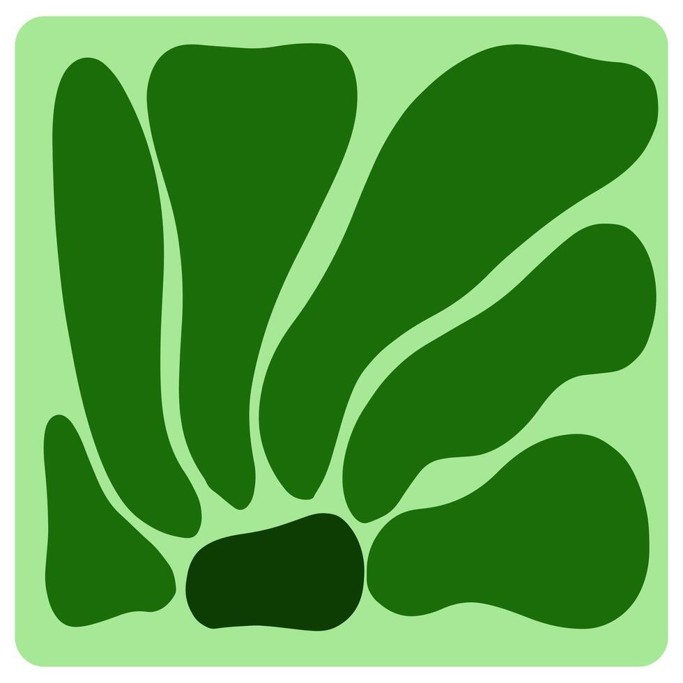 Abstract Green Floral Design vector