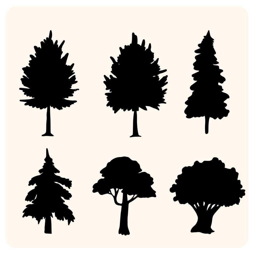 Tree Silhouette Collection vector