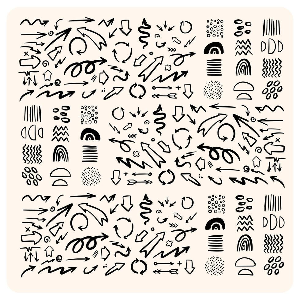 Hand-Drawn Arrows and Doodle Collection vector