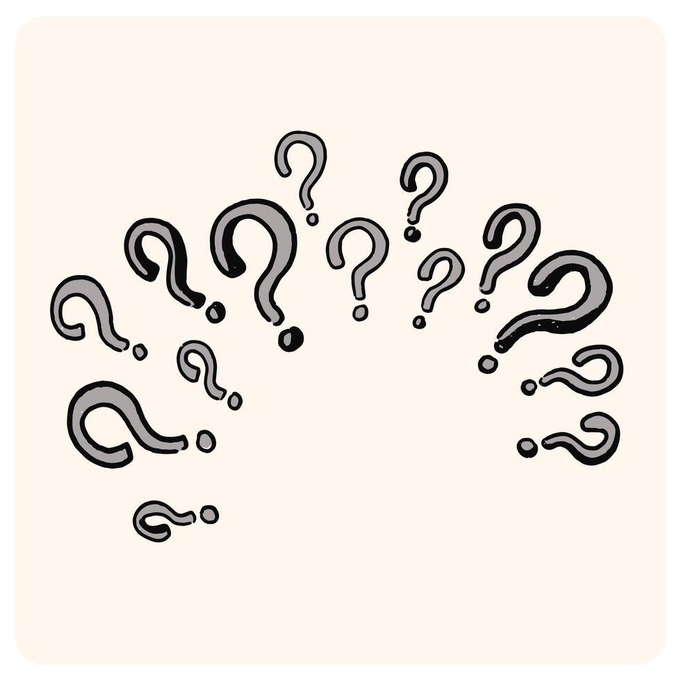 Question Mark Sketch Collection vector