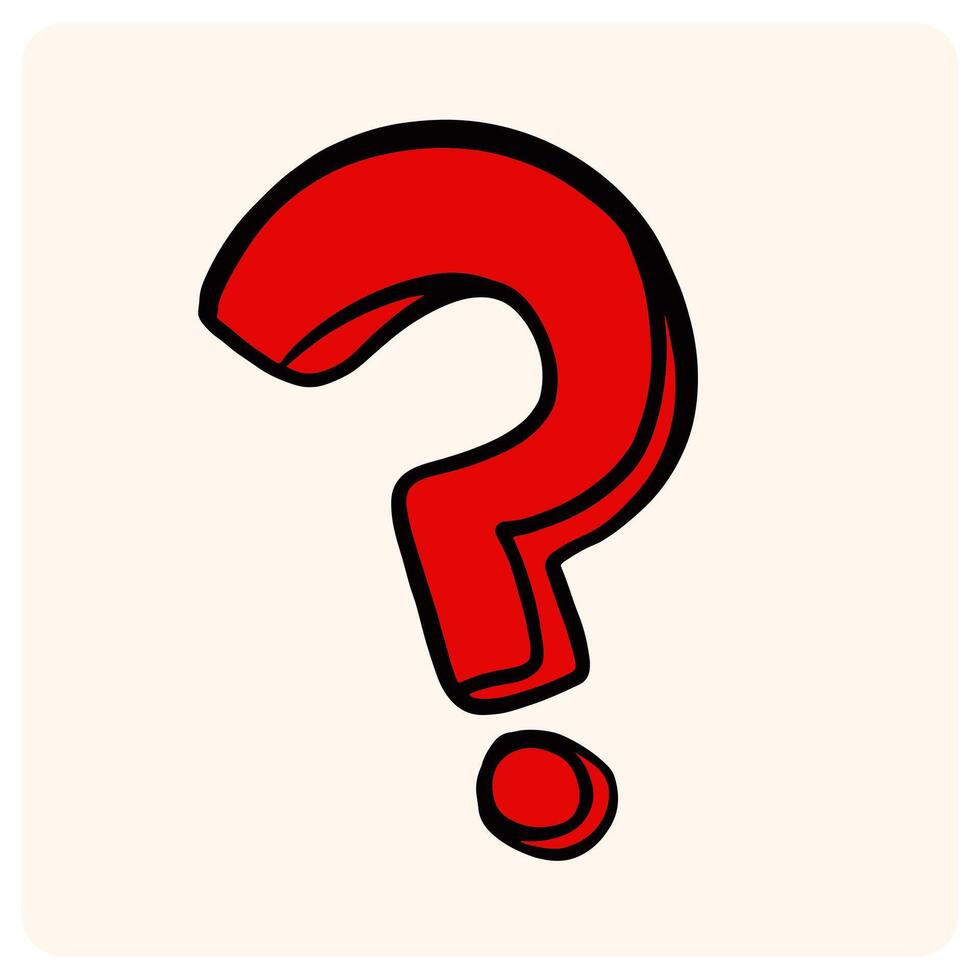 Question Mark Sketch Illustration vector