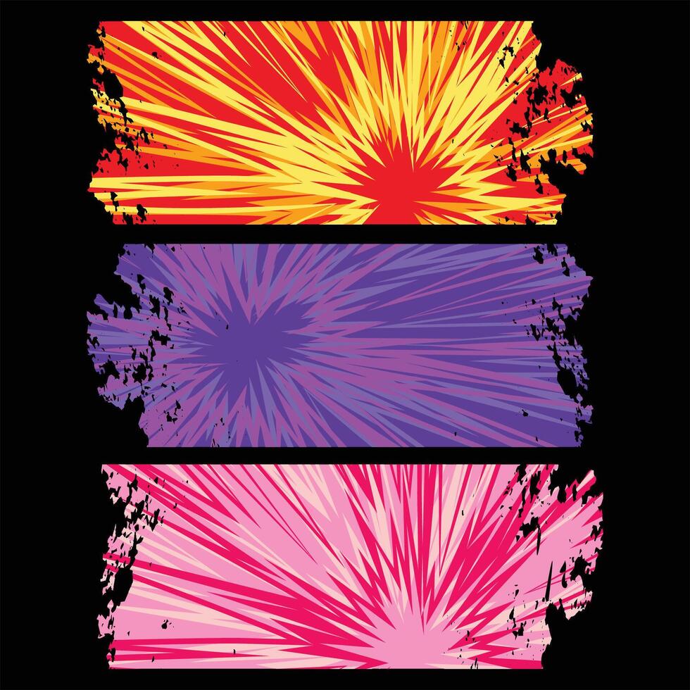 A set of four banners with colorful splashes vector