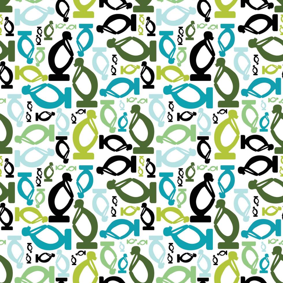 though statue pattern seamless ornament vector