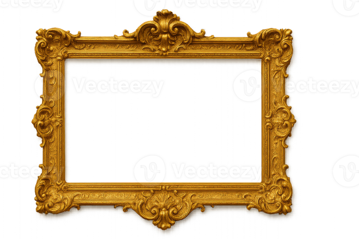 Ornate Golden Frame for Classic Art Display or Photo Presentation png