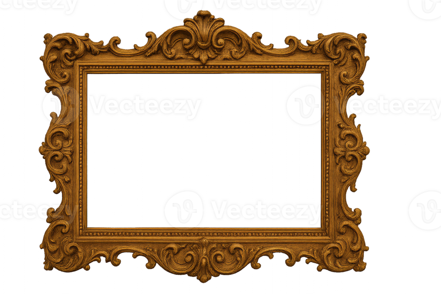 Ornate Wooden Frame for Artwork Display in Elegant Style png