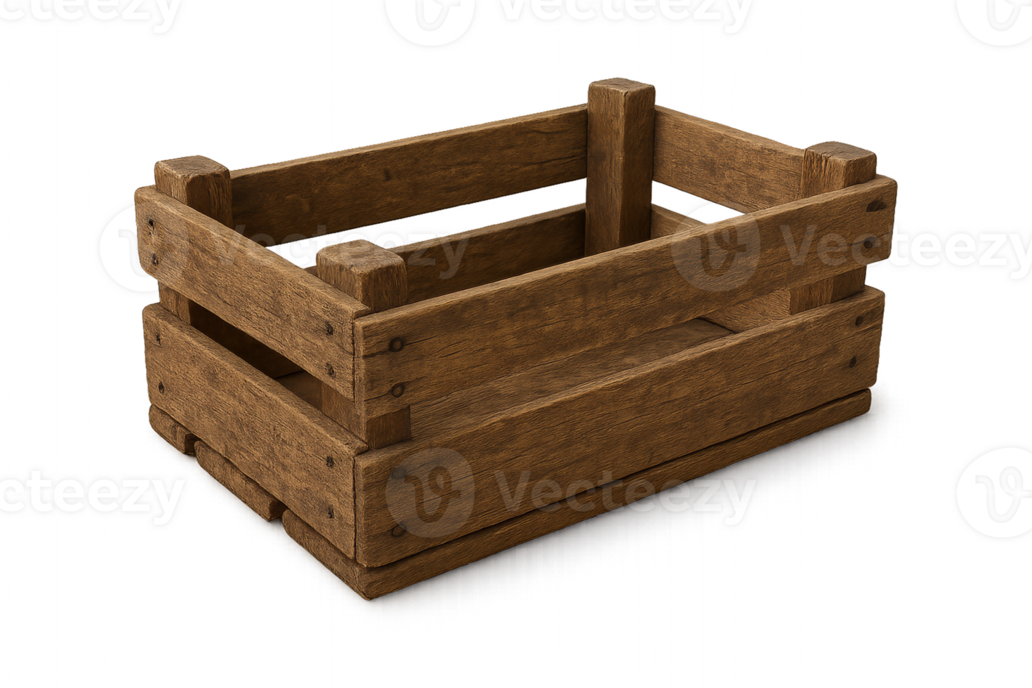 Handmade Wooden Crate Simple Rustic Storage Solution for Items png